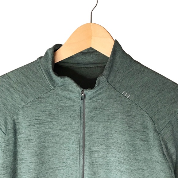 Lululemon Surge Warm 1/2 Zip Green Heather Training Workout Running Men's Large - Picture 3 of 11